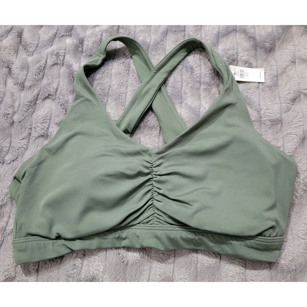 Aerie Offline Size XL Olive Green Padded Cup Wide Straps Bra NWT